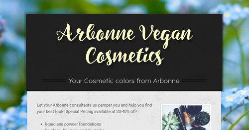 Arbonne Vegan Cosmetics