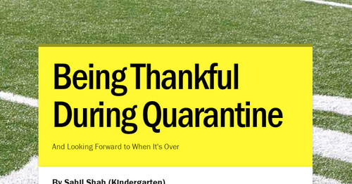 Being Thankful During Quarantine