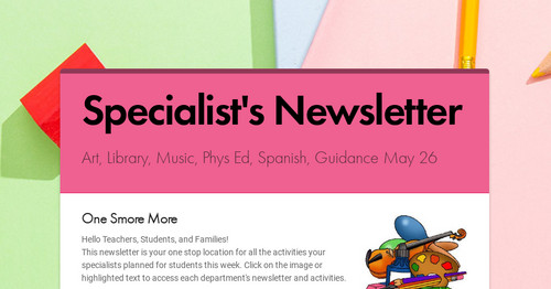 Specialist's Newsletter
