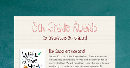 8th Grade Awards