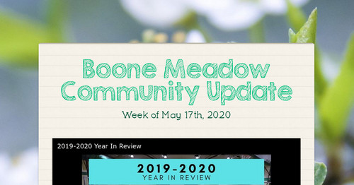 Boone Meadow Community Update