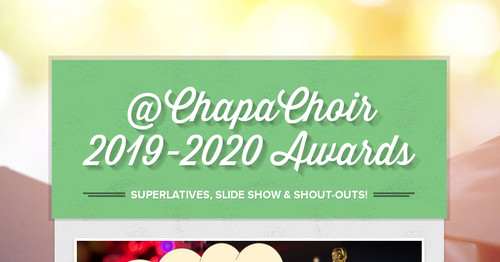 @ChapaChoir 2019-2020 Awards