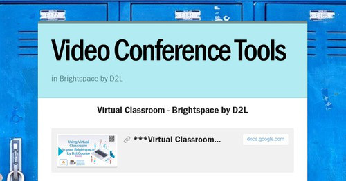 Video Conference Tools