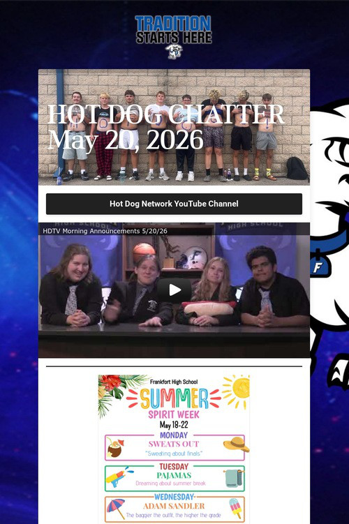 HOT DOG CHATTER May 20, 2026