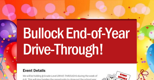 Bullock End-of-Year Drive-Through!