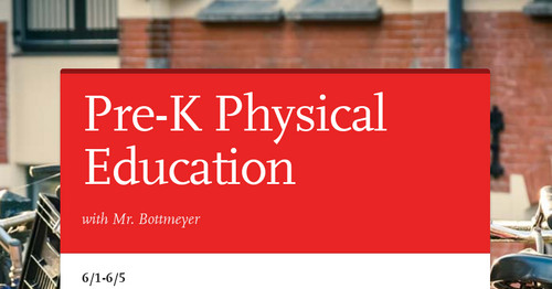 Pre-K Physical Education