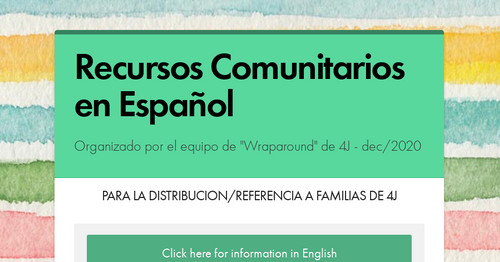 Recursos Comunitarios en Español