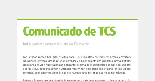 Comunicado de TCS