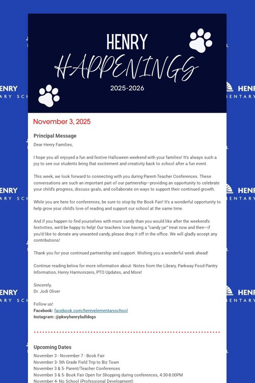 Henry Happenings
