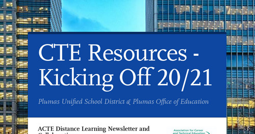 CTE Resources - Kicking Off 20/21