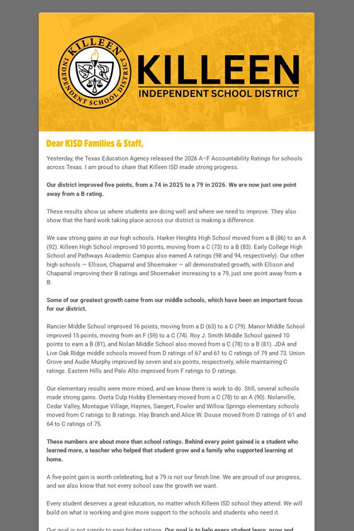 Accountability Results & Next Steps