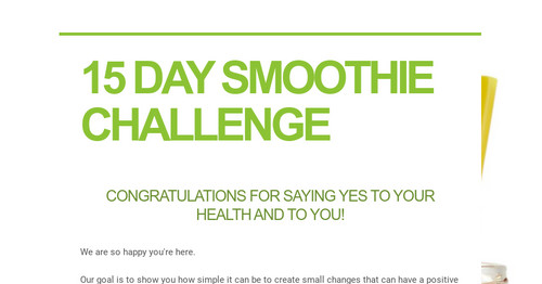 15 DAY SMOOTHIE CHALLENGE