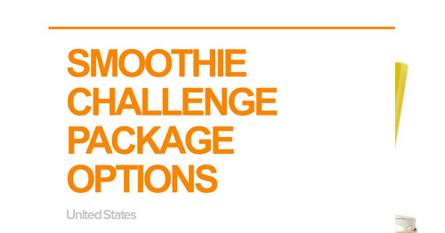 SMOOTHIE CHALLENGE PACKAGE OPTIONS