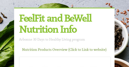 FeelFit and BeWell Nutrition Info
