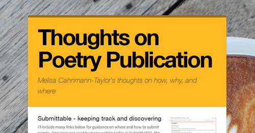 Thoughts on Poetry Publication