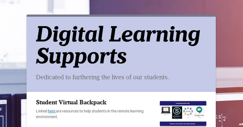 Digital Learning Supports
