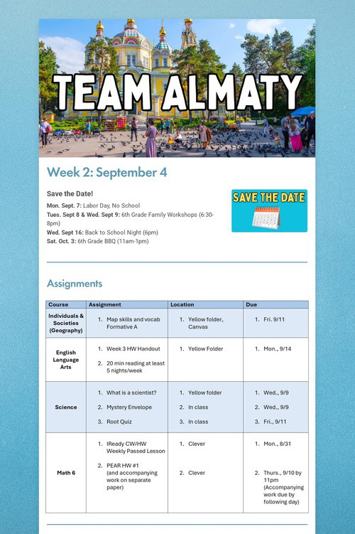 Team Almaty Week 2