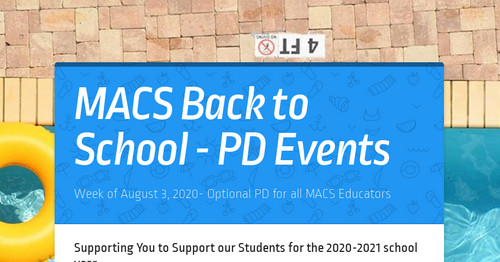 MACS Back to School - PD Events