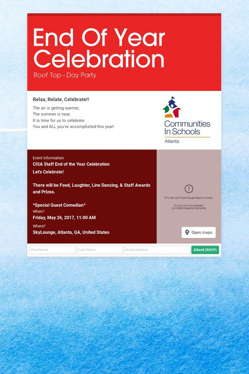 End Of Year Celebration