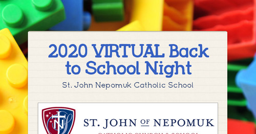 2020 VIRTUAL Back to School Night
