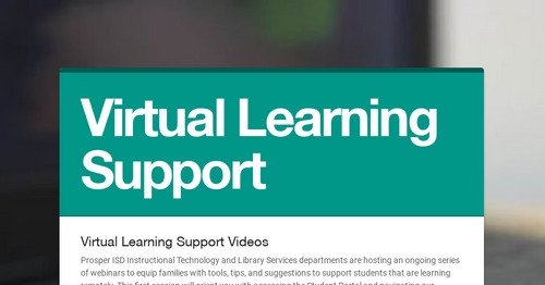 Virtual Learning Support