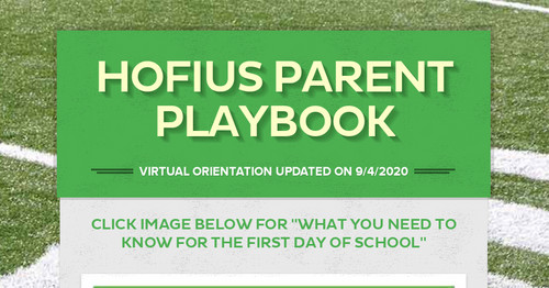 Hofius Parent Playbook