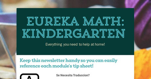 Eureka Math: Kindergarten | Smore Newsletters