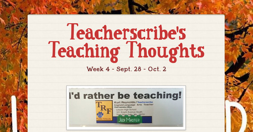 Teacherscribe's Teaching Thoughts