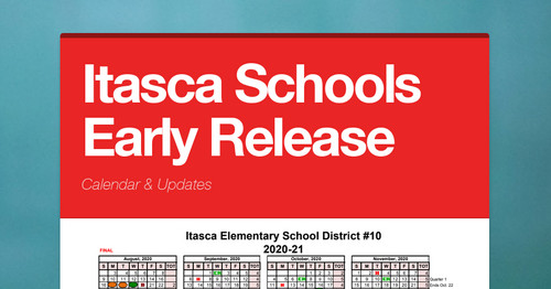 Itasca Schools Early Release