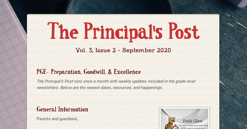 The Principal's Post