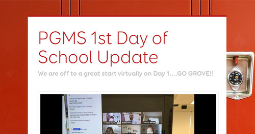PGMS 1st Day of School Update