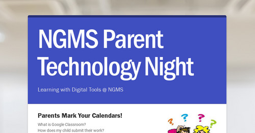 NGMS Parent Technology Night
