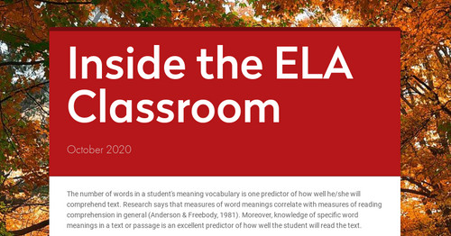 Inside the ELA Classroom