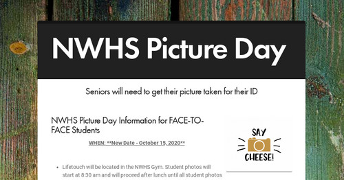 NWHS Picture Day
