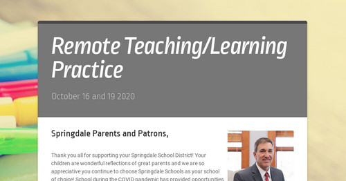 Remote Teaching/Learning Practice