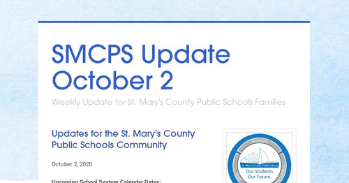 SMCPS Update October 2