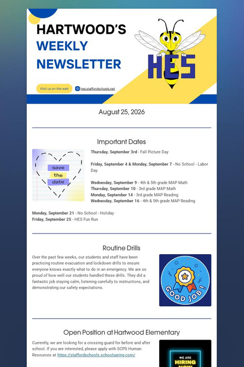 Hartwood's Weekly Newsletter
