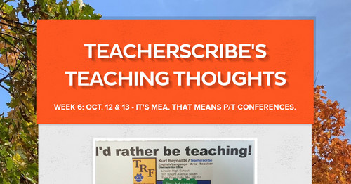 Teacherscribe's Teaching Thoughts