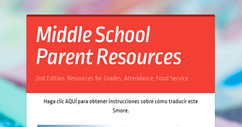Middle School Parent Resources