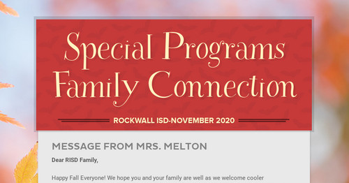 Special Programs Family Connection