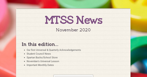 MTSS News