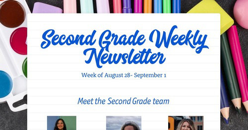 Second Grade Weekly Newsletter