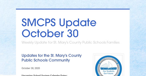 SMCPS Update October 30