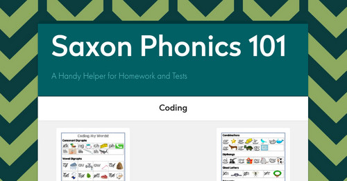 Saxon Phonics 101