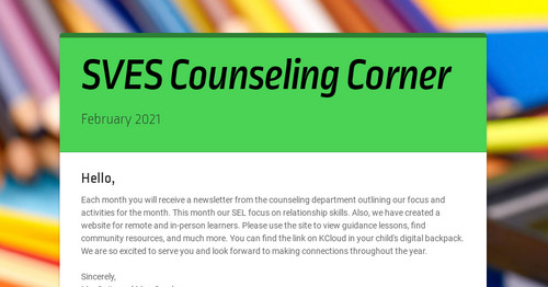 SVES Counseling Corner