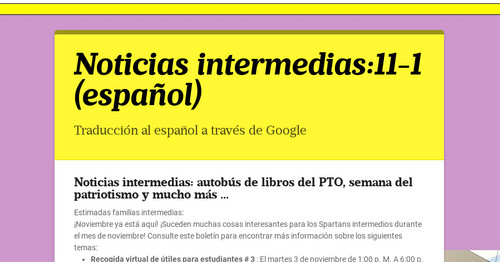 Noticias intermedias:11-1 (español)
