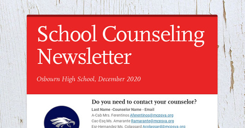 School Counseling Newsletter