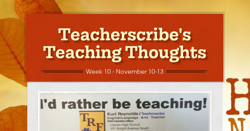 Teacherscribe's Teaching Thoughts