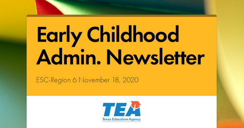 Early Childhood Admin. Newsletter