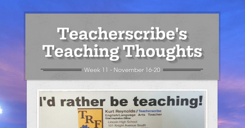 Teacherscribe's Teaching Thoughts